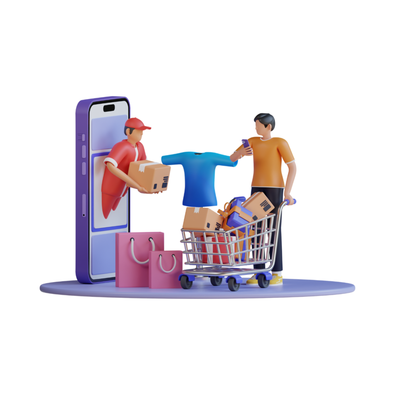 Illustration of a modern e-commerce website interface