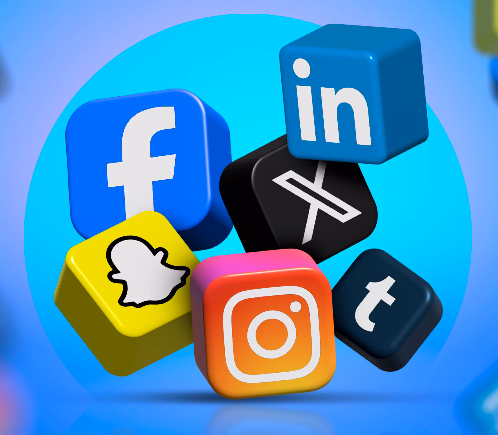 Illustration showing social media engagement and growth
